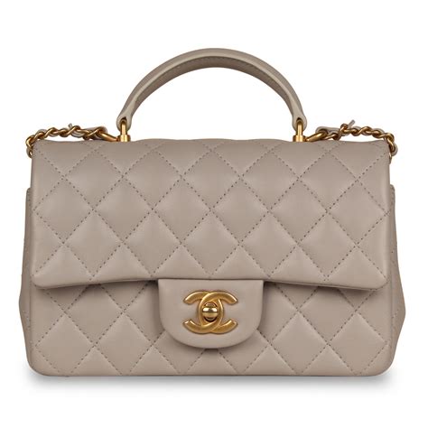 chanel classic flap 20cm mini bag價錢|Chanel mini flap bag with top handle.